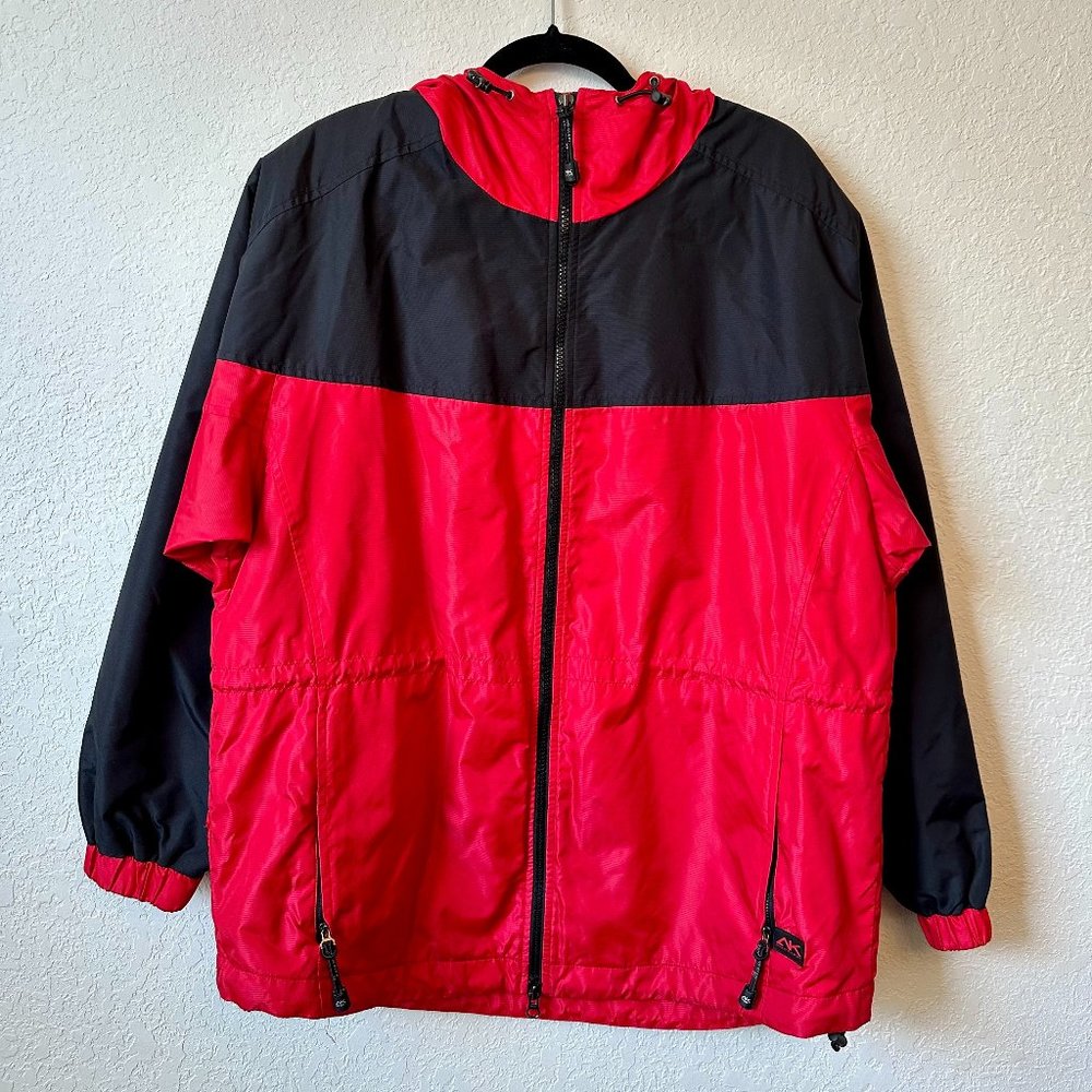 Large Red and Black Anne Klein raincoat